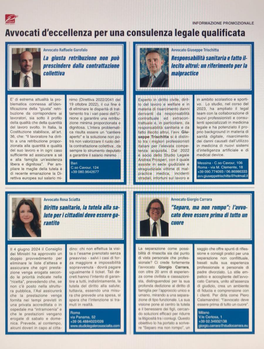 Avvocati d'eccellenza per una consulenza legale qualificata